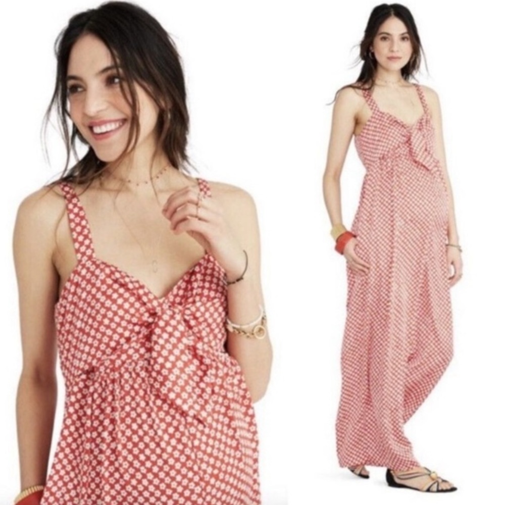 Hatch Jumpsuit Maternity Scarlet Jumpsuit in Jasmine Red Floral wide leg - Picture 11 of 16